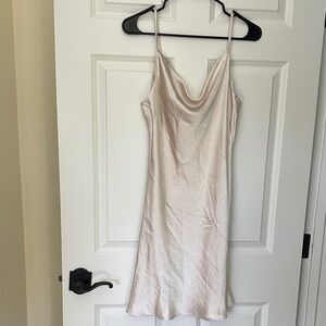American Threads Satin Slip Dress in Blush
